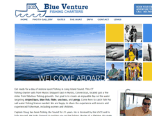 Tablet Screenshot of blueventurefishing.com